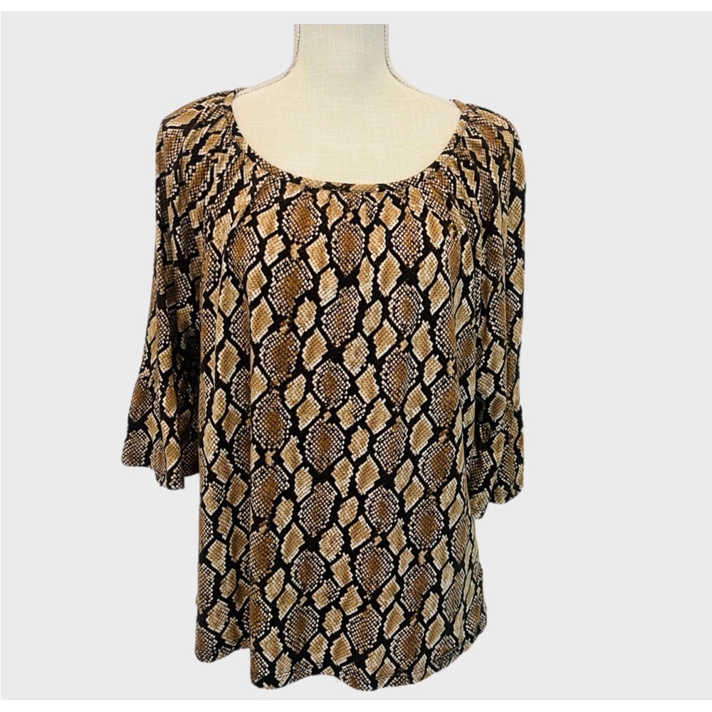 NEW MICHAEL KORS PYTHON PRINT BLOUSE